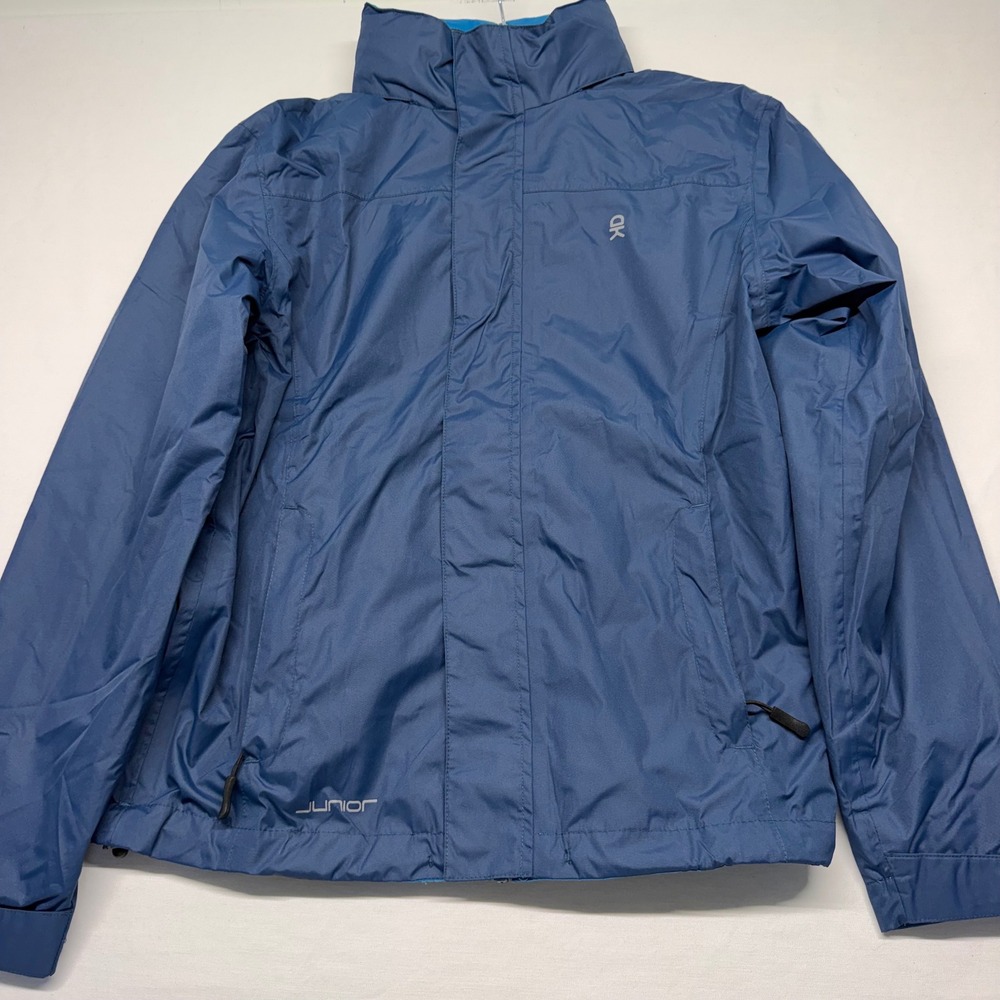 Little Donkey Andy Youth 164 Rain Jacket Waterproof Hiking Blue Hood NWT Fishing